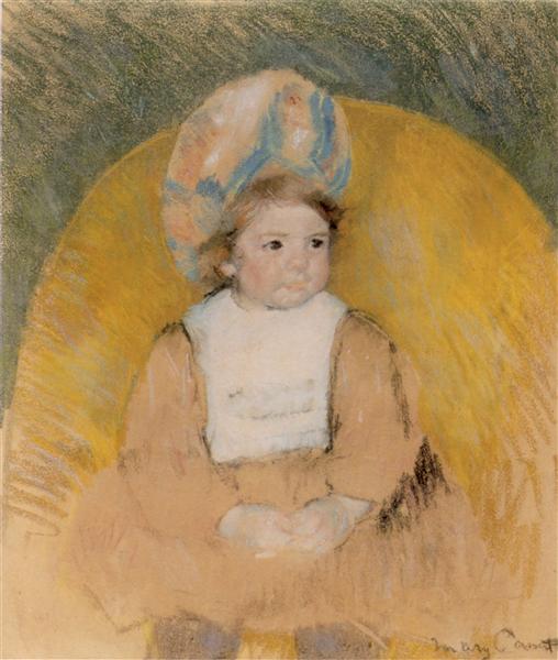 Girl Sitting in a Yellow Armchair - 1902