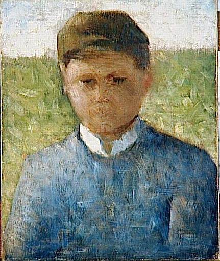 Młody chłopski ubrany na niebiesko - 1882