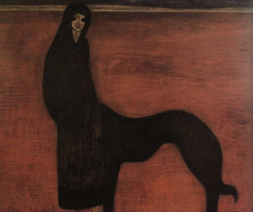 Giovane donna e cane - 1913