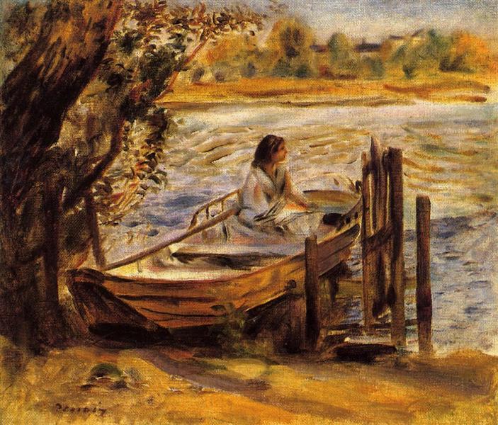 Mujer Joven En Un Barco (Lise Trehot) - 1870