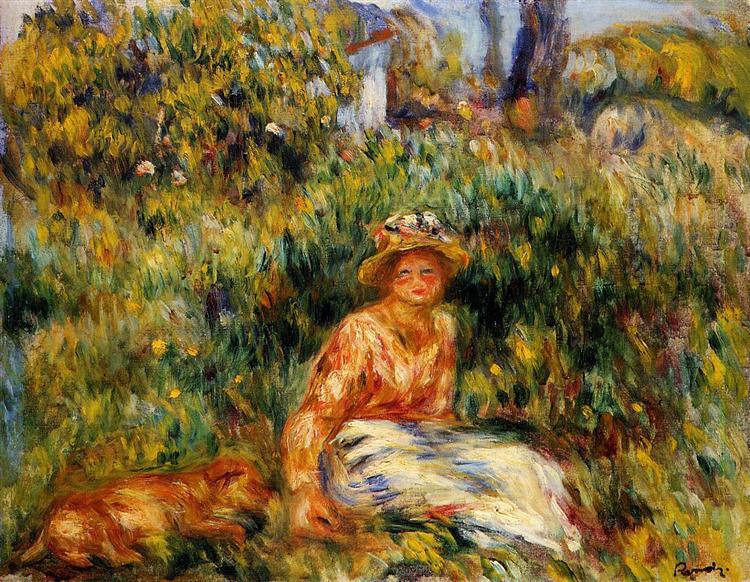 Mujer Joven En Un Jardín - 1916