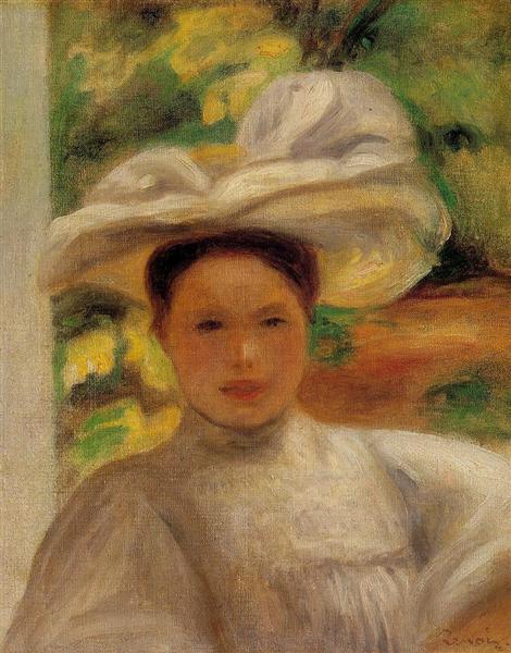 Jeune femme avec un chapeau - 1895