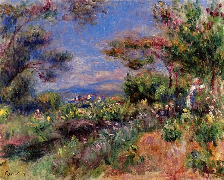 Junge Frau in einer Landschaft - Cagnes - 1905 