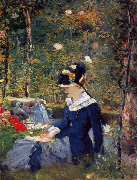 Giovane donna in giardino - 1880