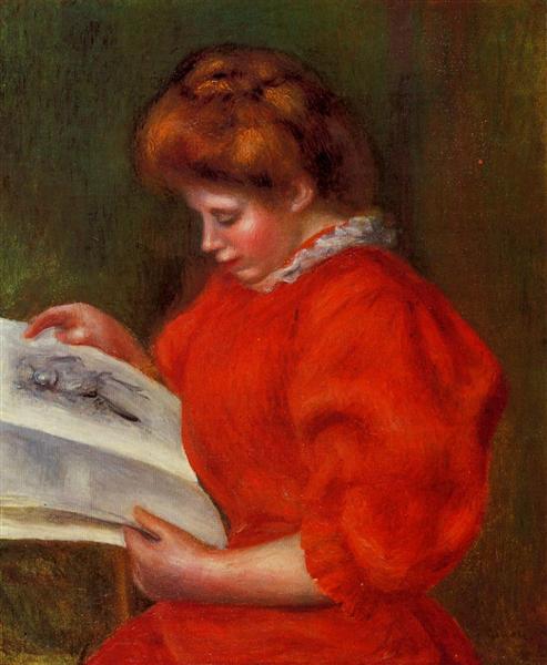 Young Woman Looking at a Print - 1896