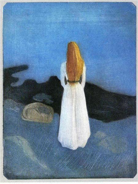 Jeune femme sur le rivage - 1896