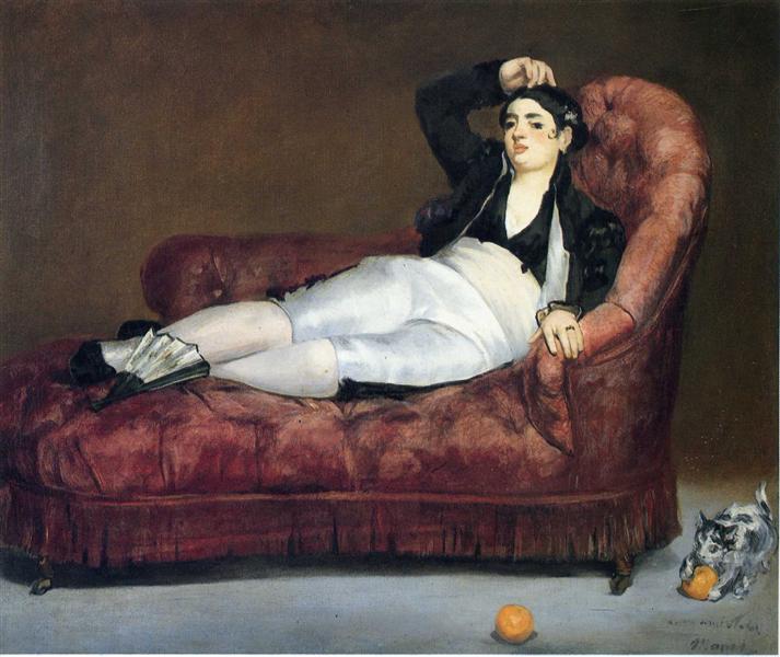 Reclining Young Woman in Spanish Costume - 1863