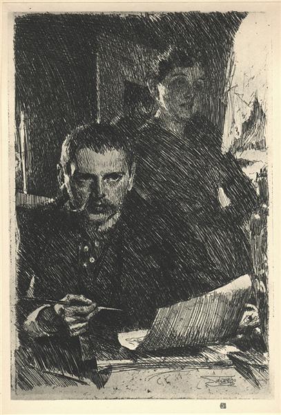 Zorn and his wife - 1890