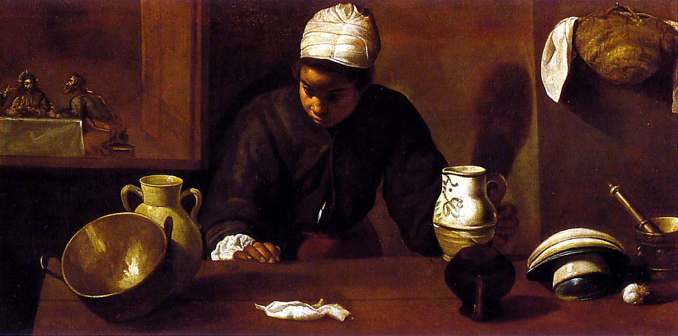 Kitchen Scene with The Supper at Emmaus