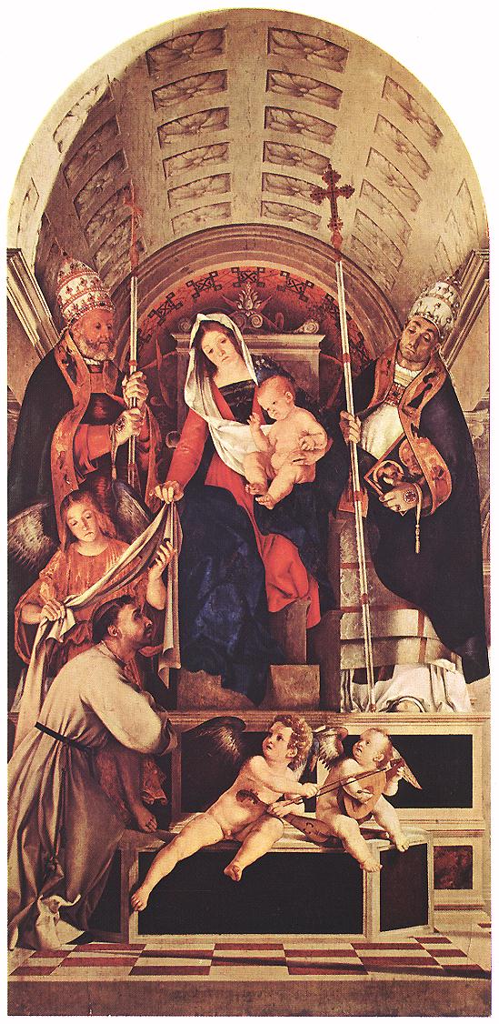 Virgin and Child with Saint Dominic, Gregory and Urban