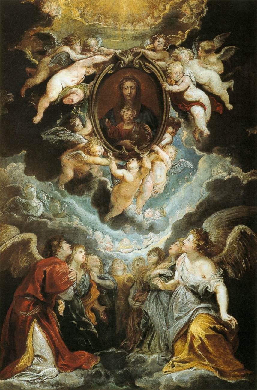 La Virgen de la Vallicella Adorada Por Seraphim y Cherubim