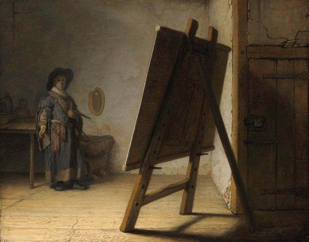 L'artiste dans son étude