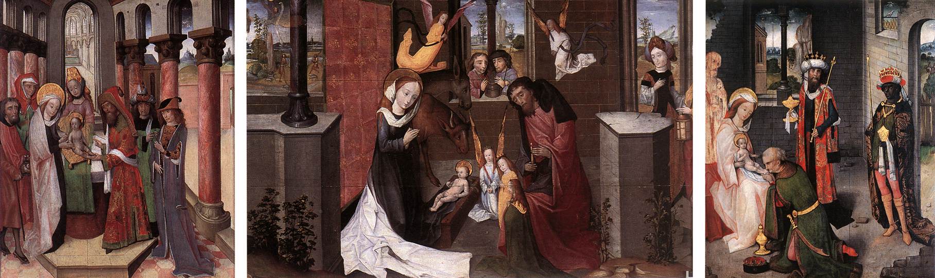 Triptychon mit Szenen des Lebens Christi