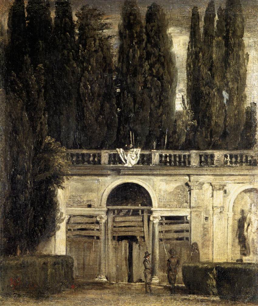 Villa Medici, facciata grotta-logo