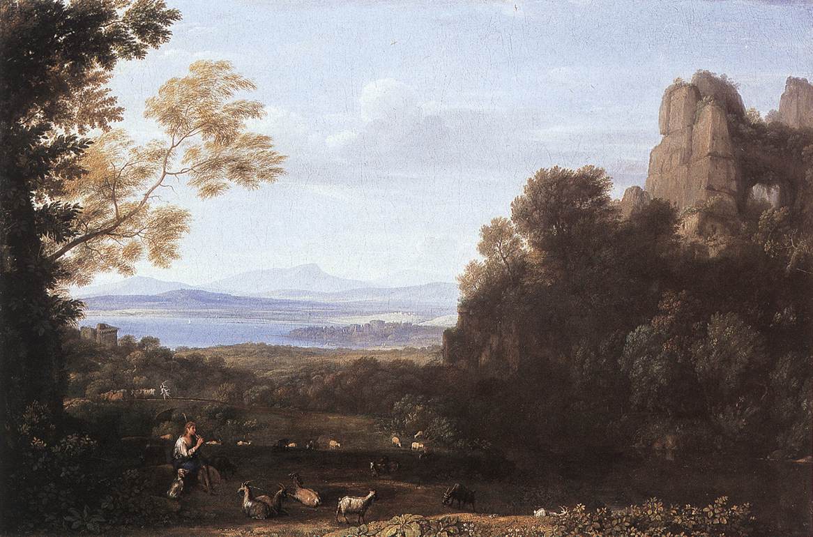 Landschaft mit Apollo und Quecksilber