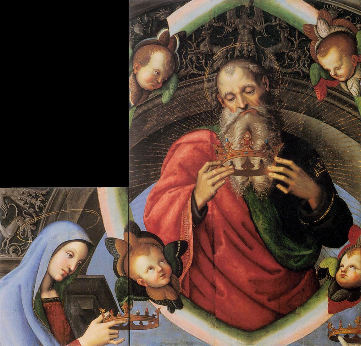 Baba Tanrı ve Meryem Ana (Baronci'nin Altarpiece'in parçaları)