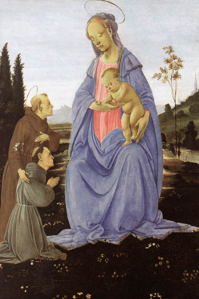 La Virgen con El Niño, San Antonio de Padua y un Fraile