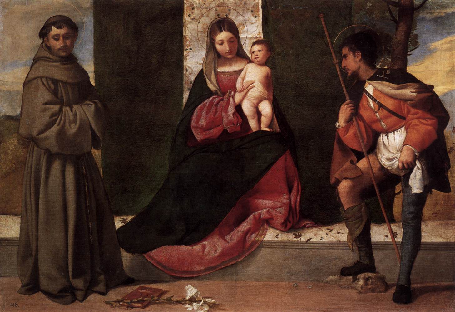 La Vergine con El Niño, San Antonio de Padova e San Roque