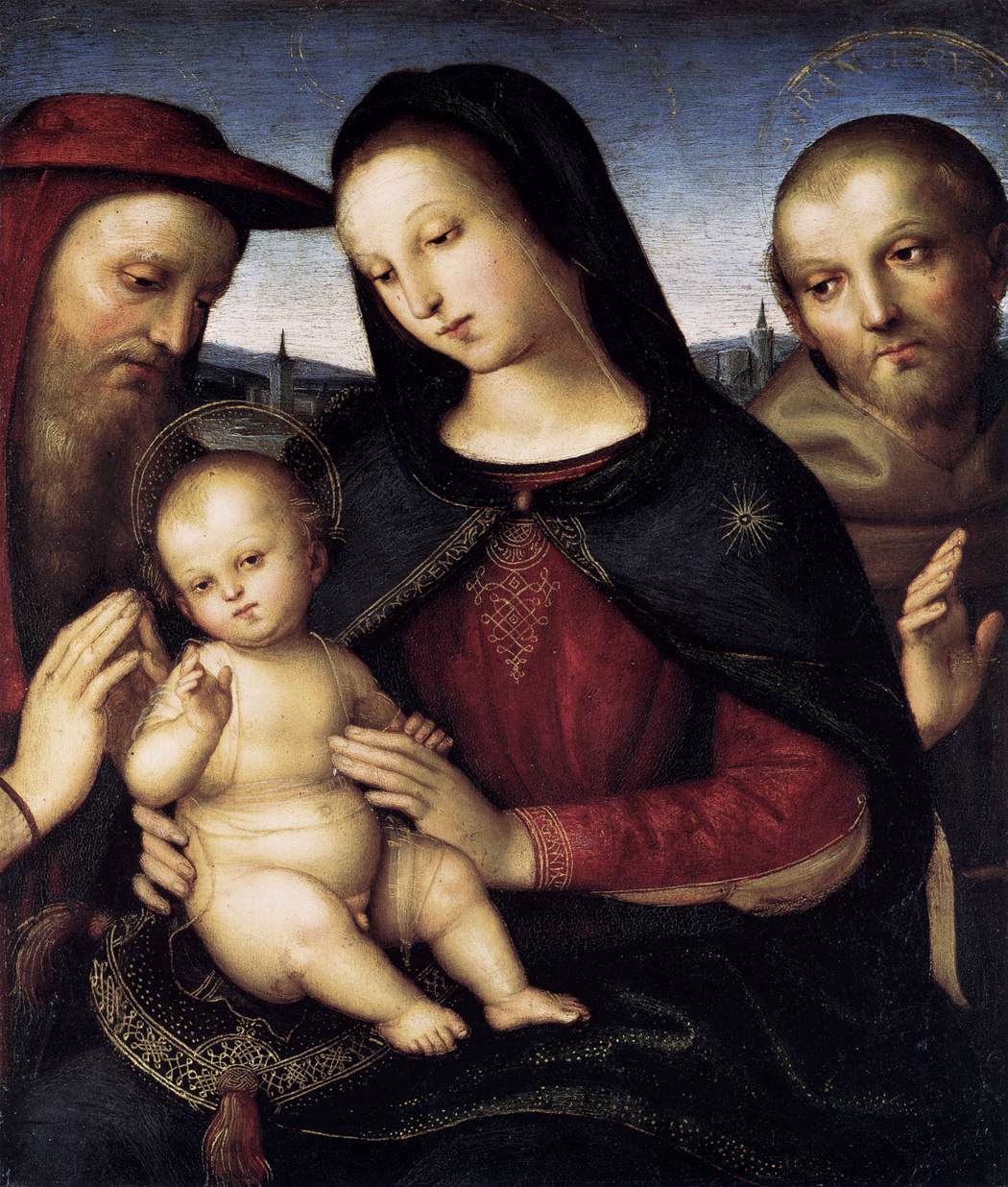 La vierge avec l'enfant et les saints