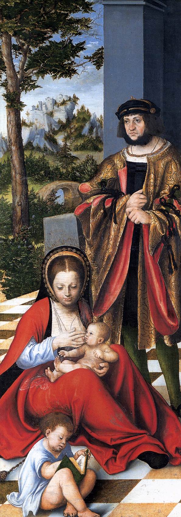 Triptyque avec le parent sacré (aile gauche)