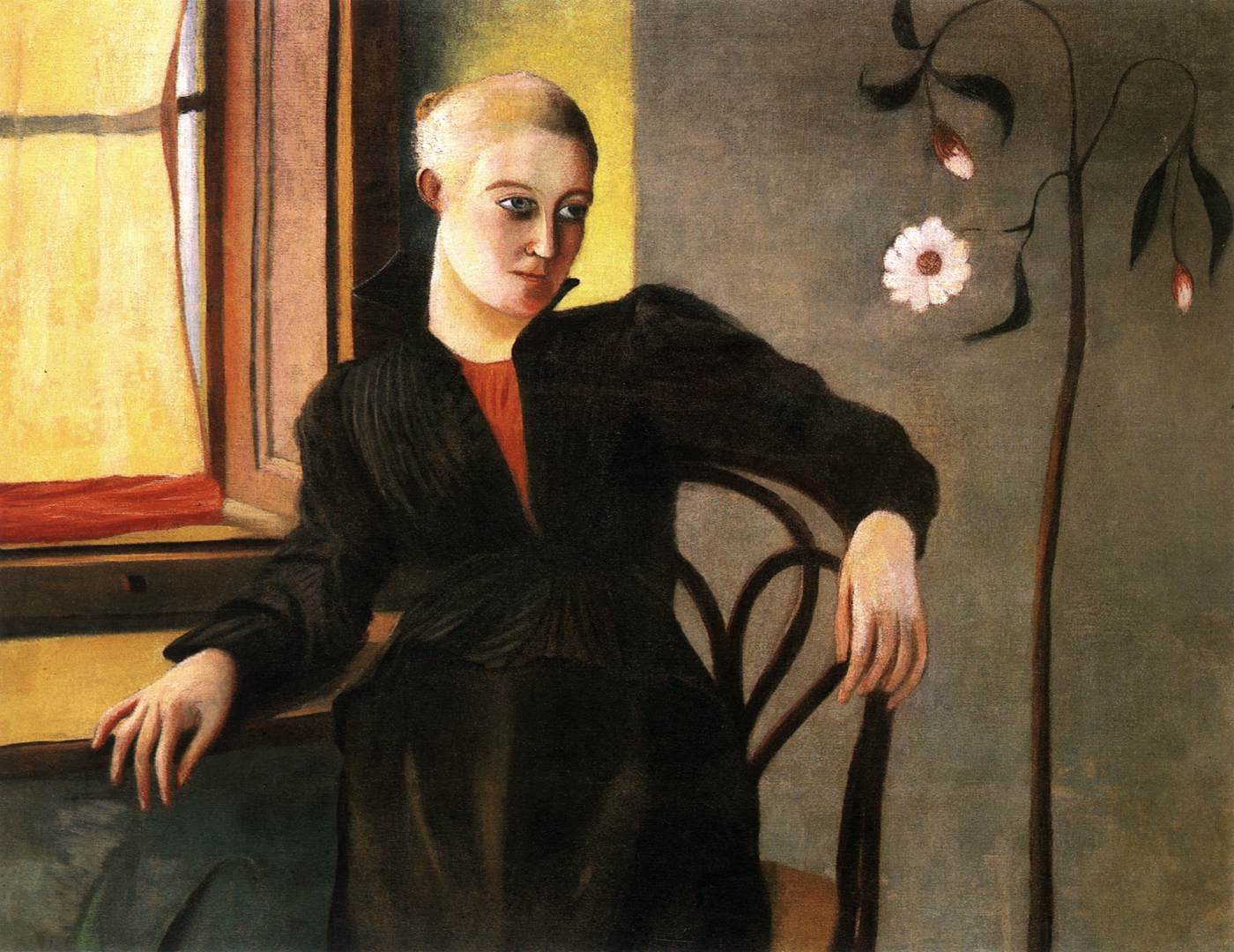 Woman Sitting By The Window