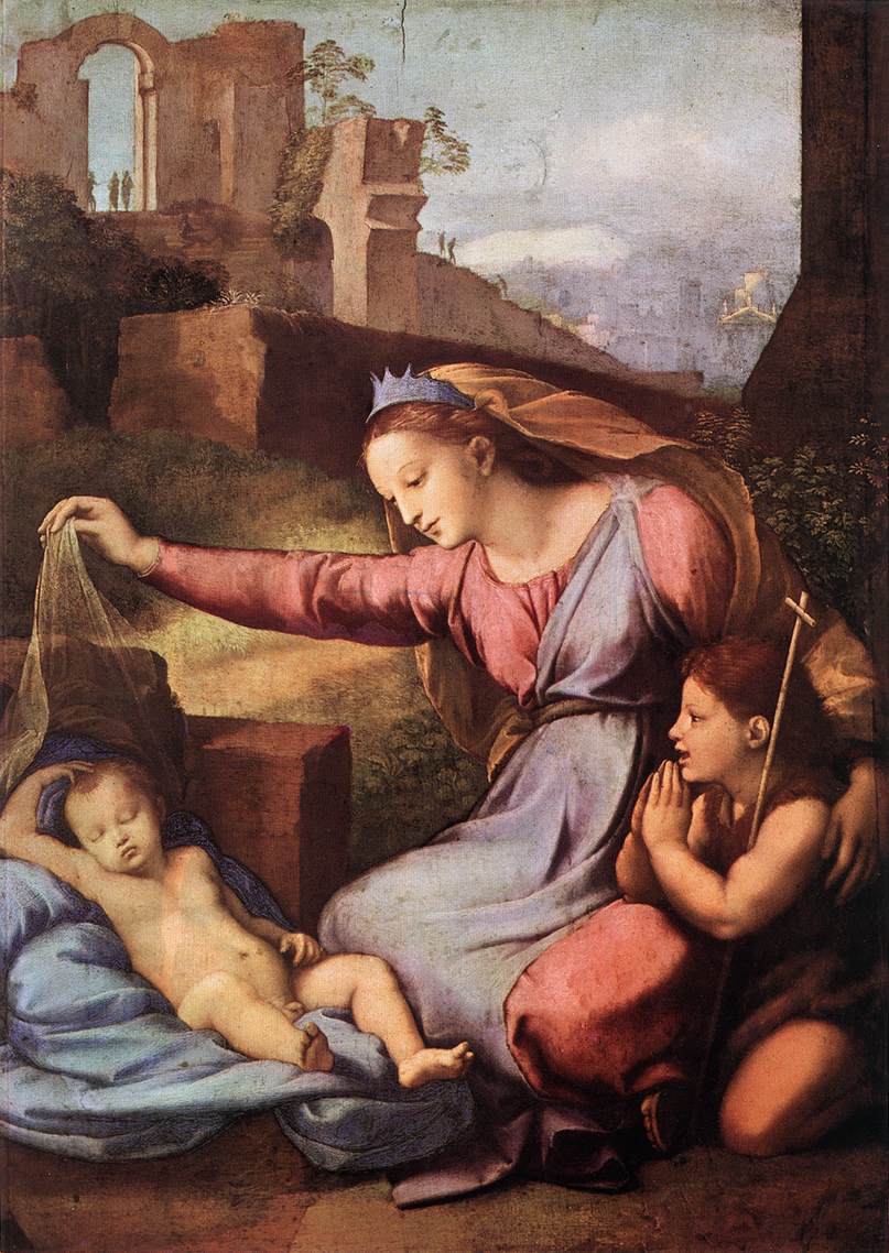 La vierge avec le diadème bleu