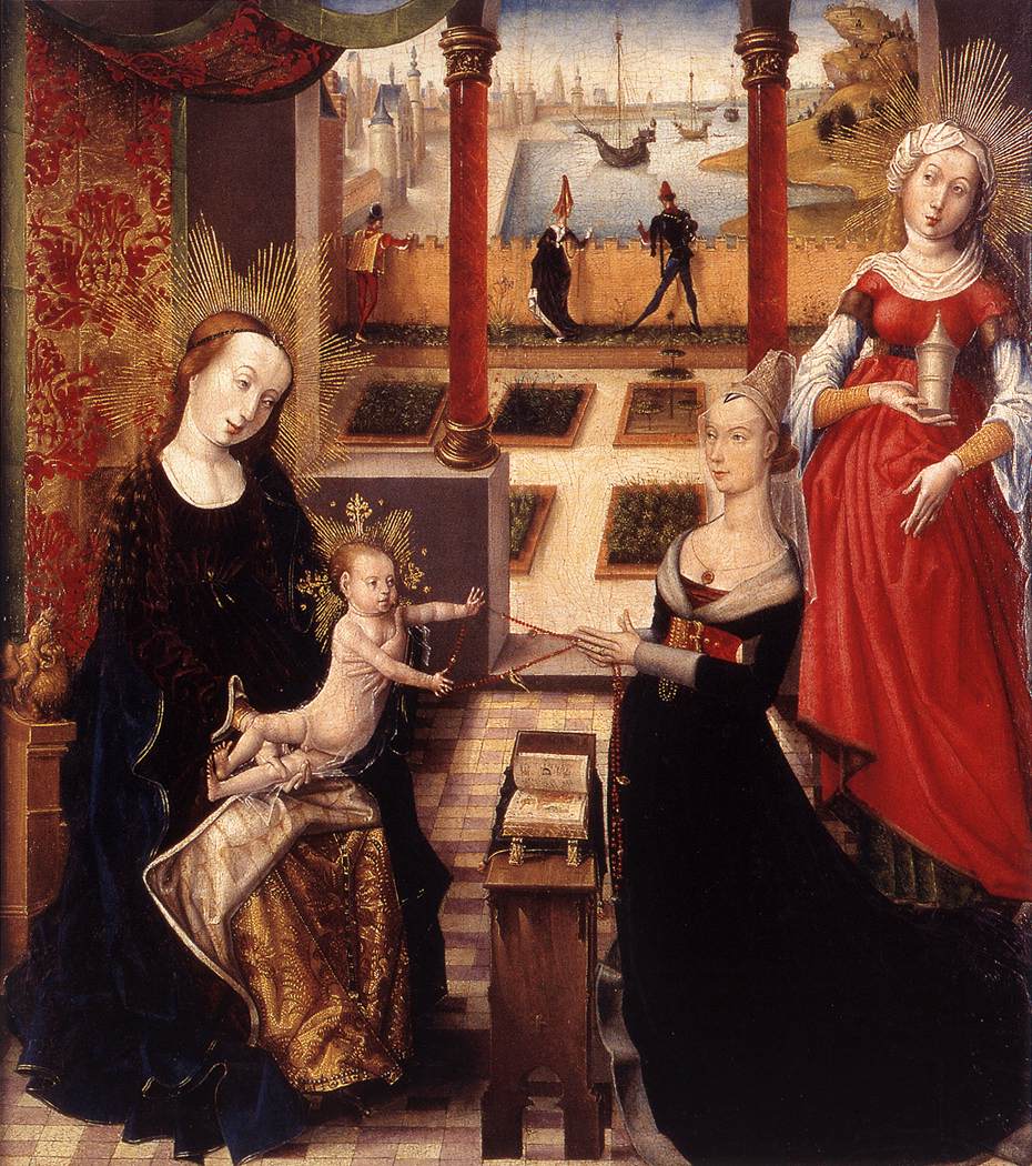 Die Jungfrau mit einem Spender und Santa María Magdalena