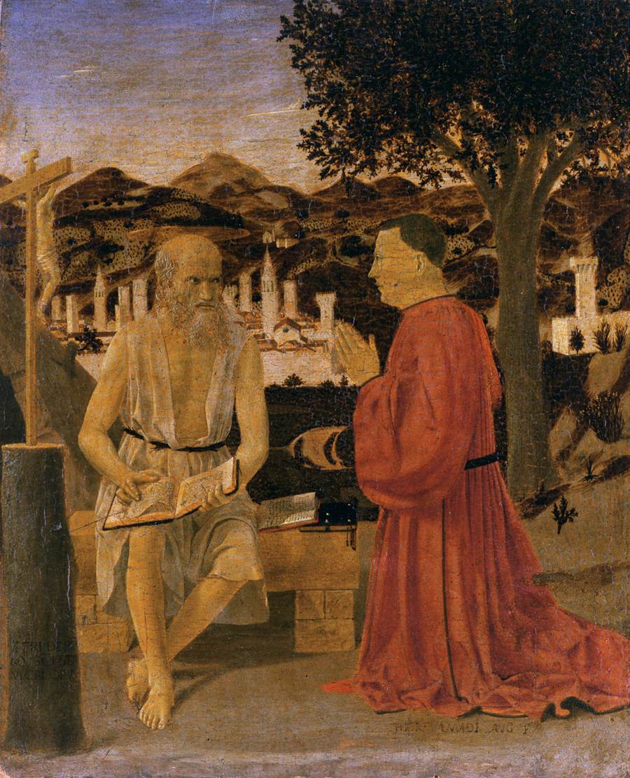 San Jerónimo e un donatore