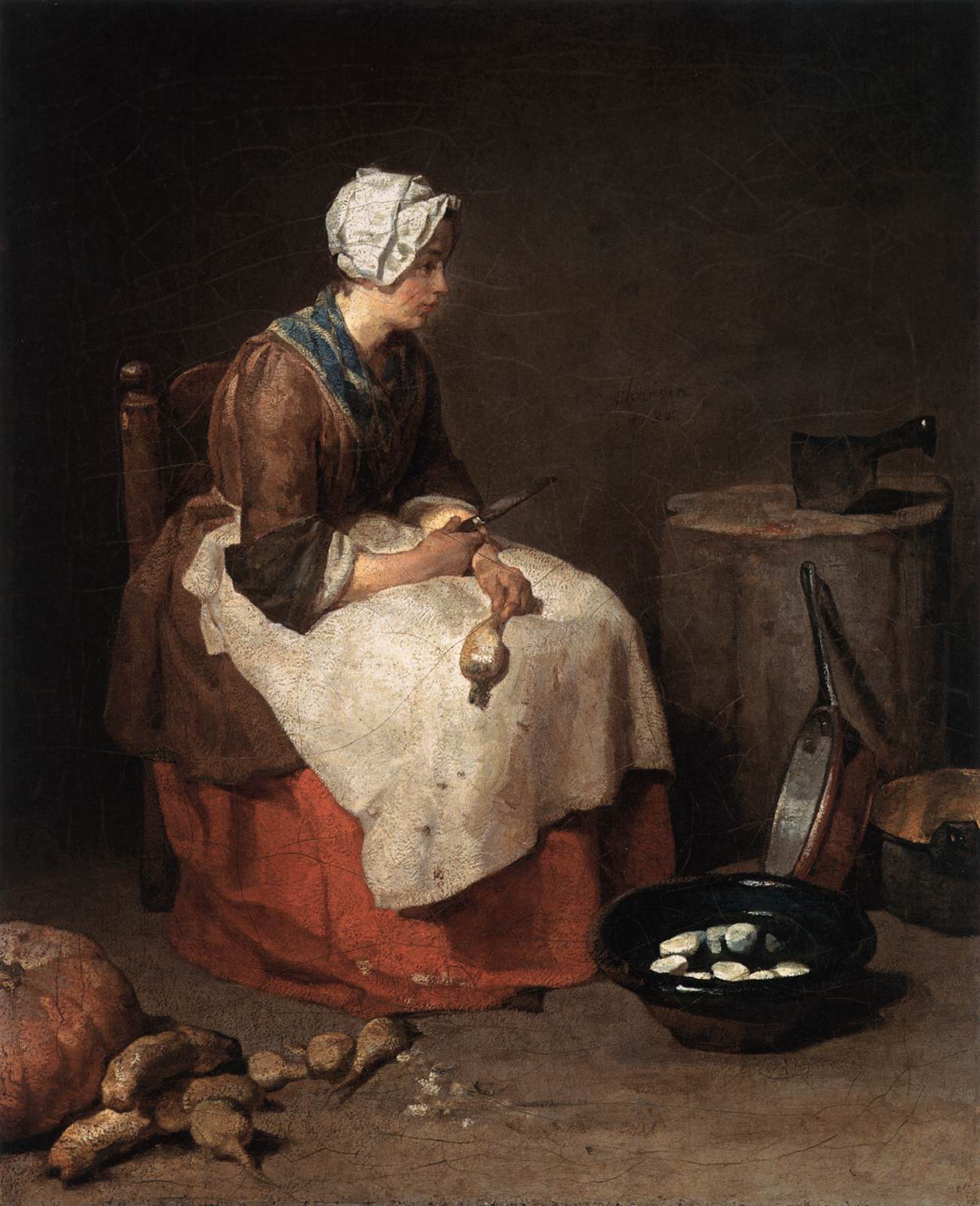 La femme de chambre de la cuisine