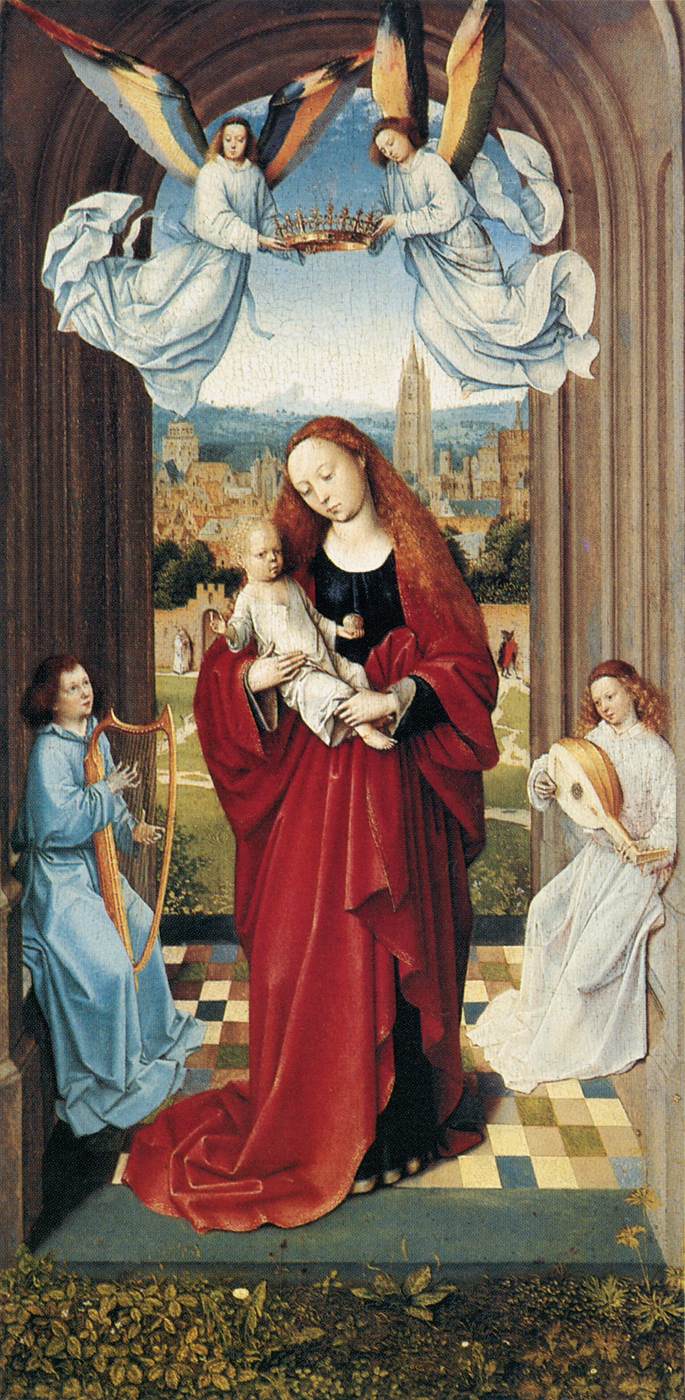 Die Jungfrau und das Kind mit Engeln
