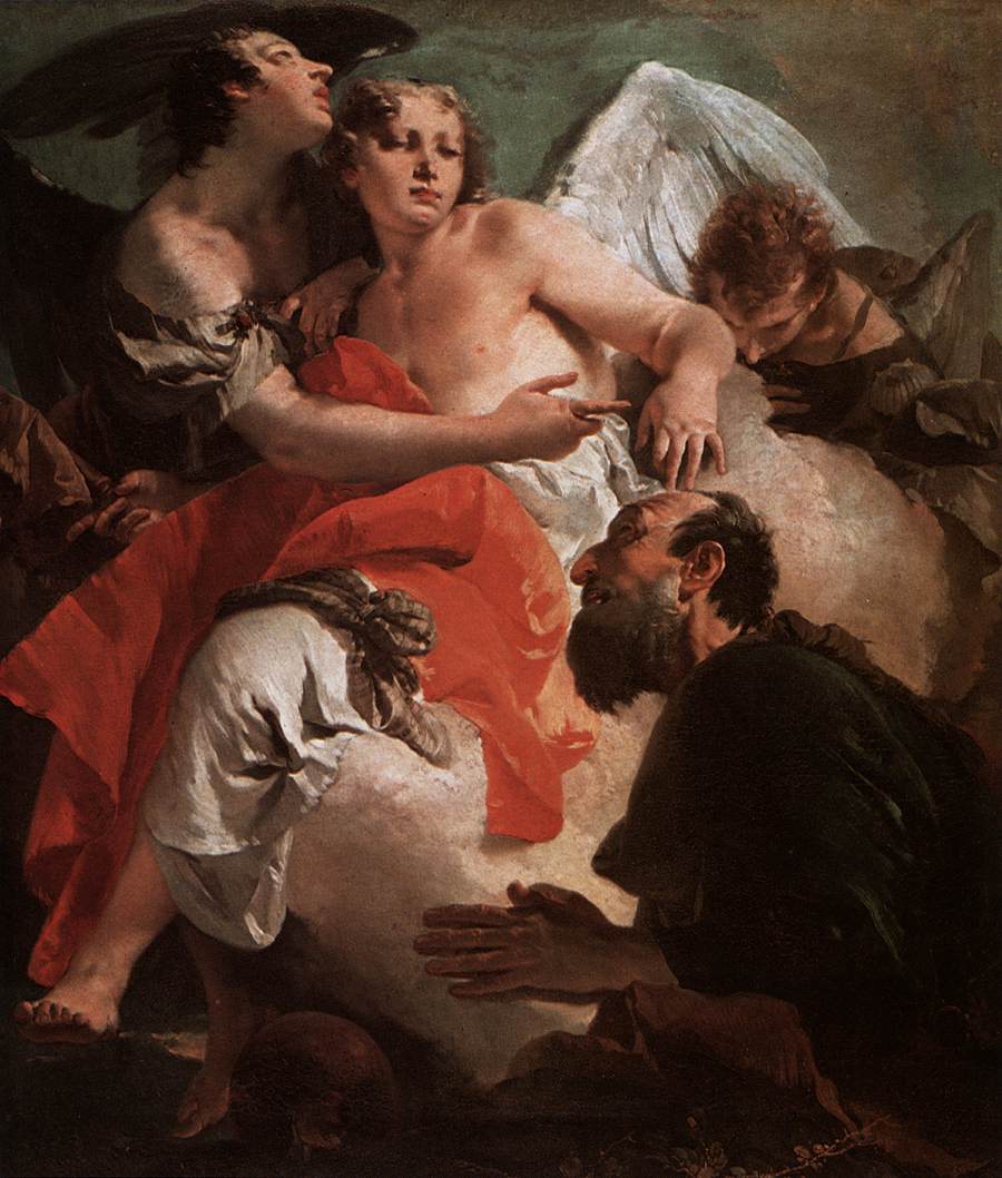 אברהם מתפלל לשלושת המלאכים