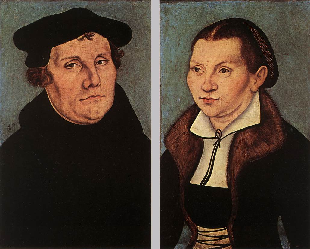 Porträts von Martin Luther und Catalina Bohrung