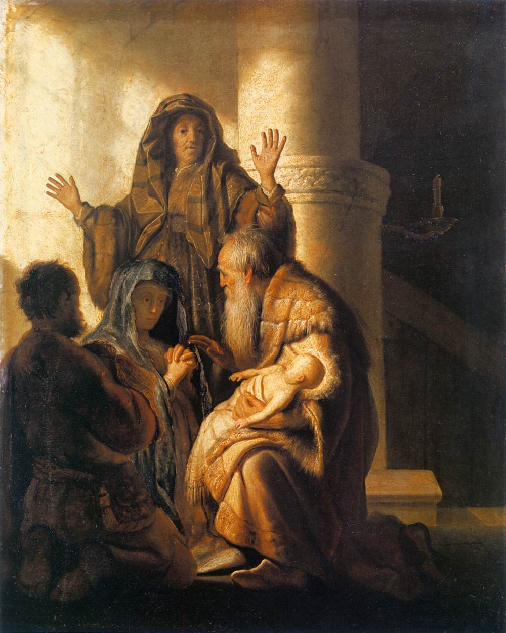Simeon og Ana anerkender Herren i Jesus