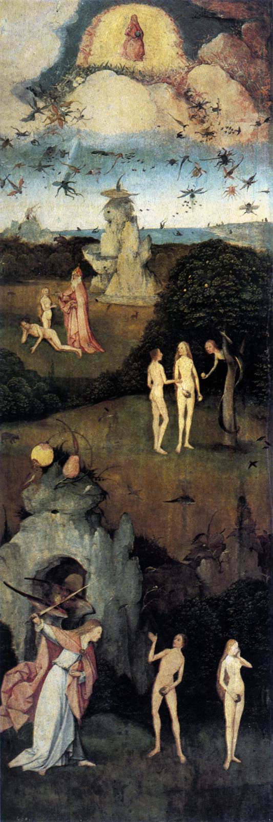 Haywain Triptych (left wing)