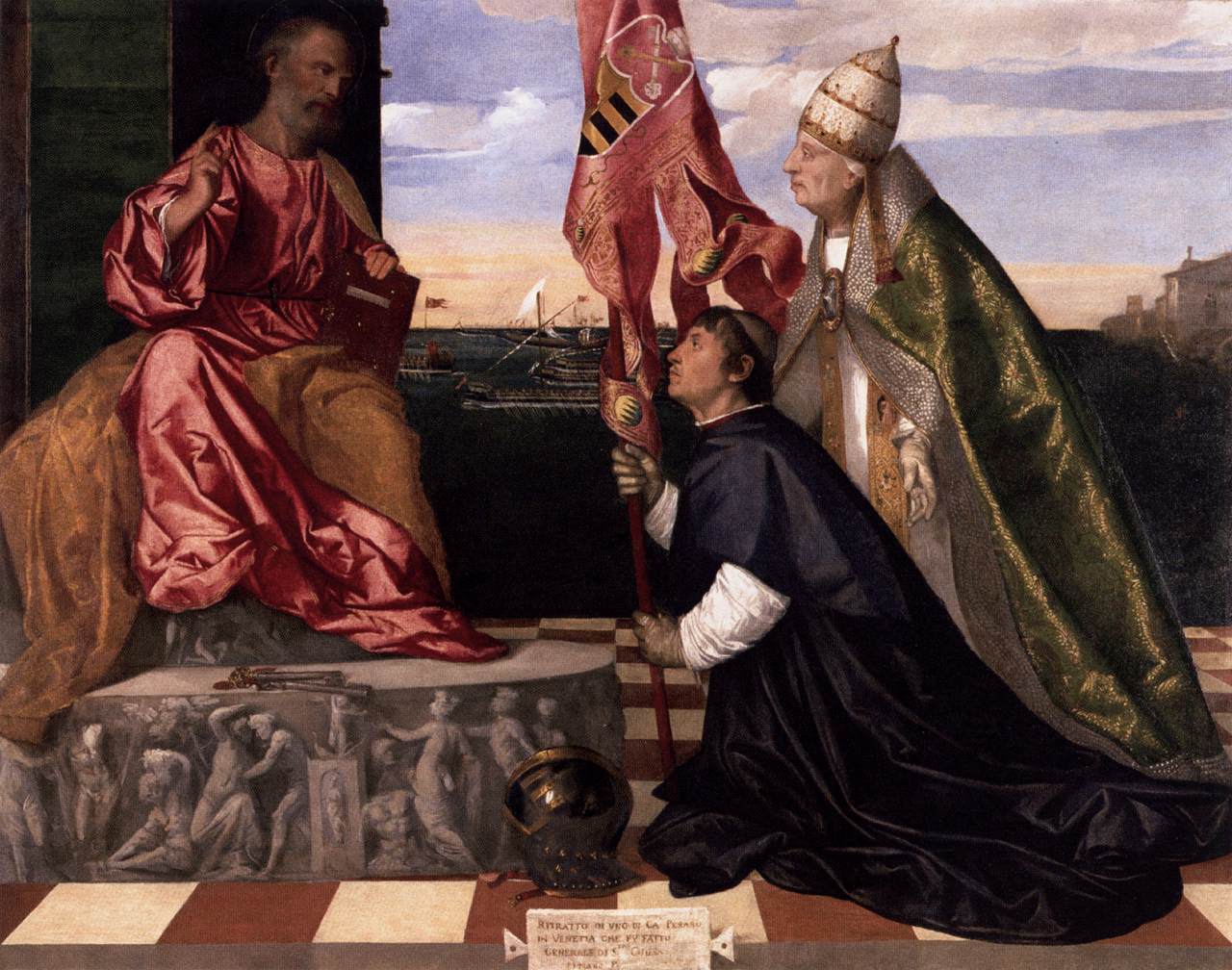 Le pape Alexander VI présentant Jacopo pesant San Pedro