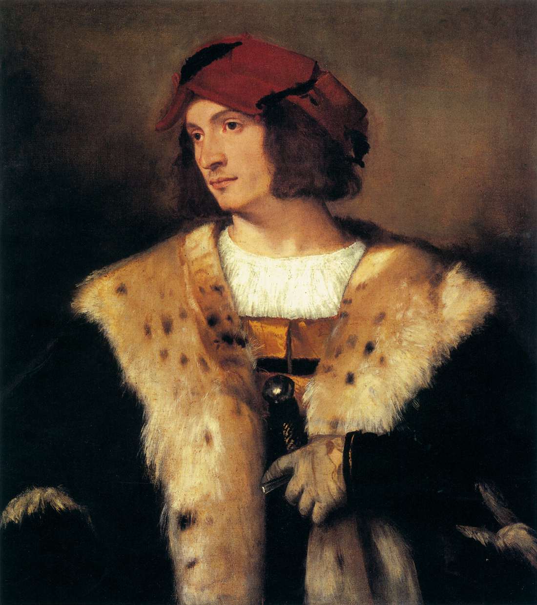 Porträt eines Mannes mit einer roten Kappe