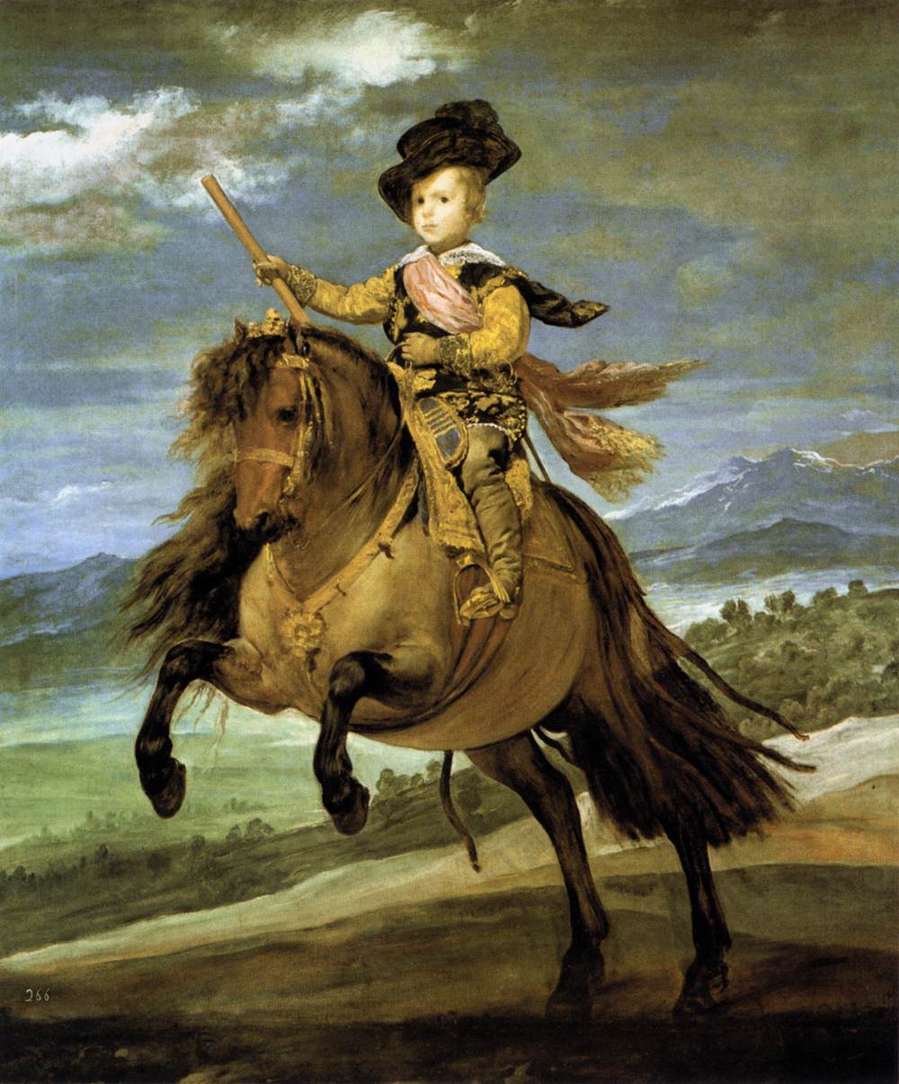 At sırtında Prens Baltasar Carlos