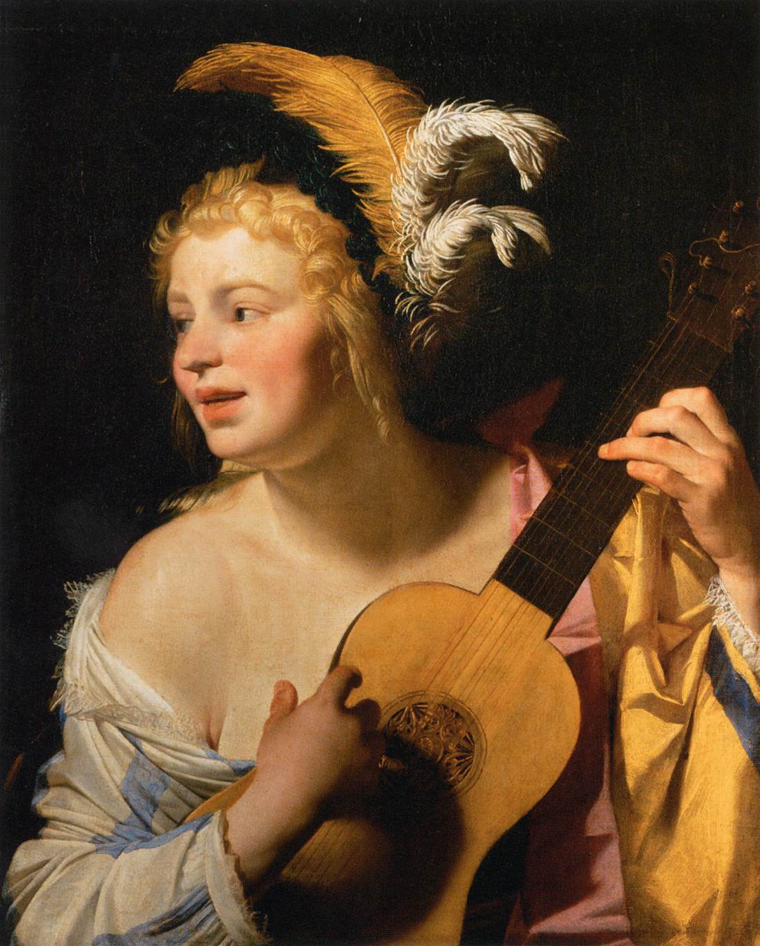 Femme jouant de la guitare