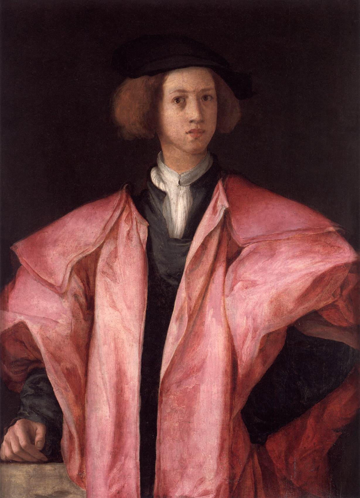 Ungdom i en lyserød frakke
