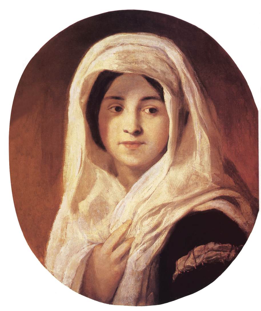 Peçe ile bir kadın portresi