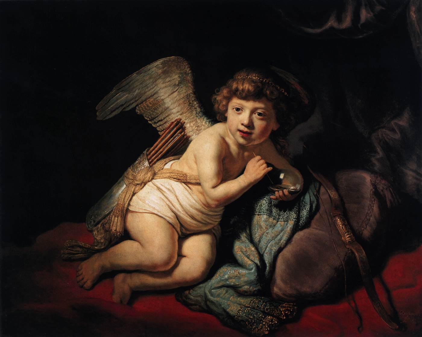 Cupid with the Soap Bubble