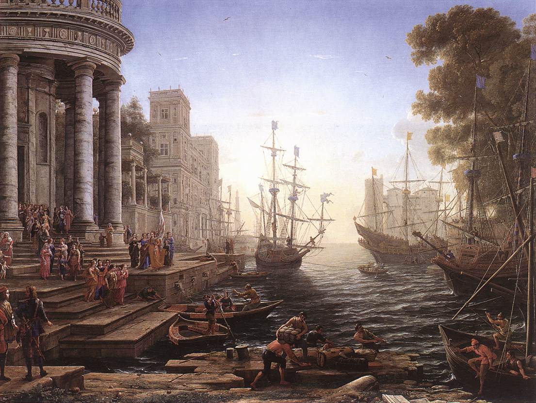 Scène de port avec l'expédition de Santa úrsula