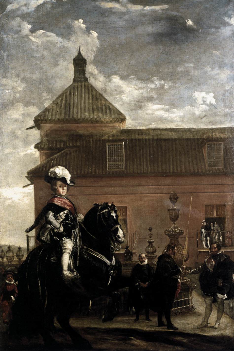 Prince Baltasar Carlos avec le comte-duc d'Olivares dans de vraies écuries