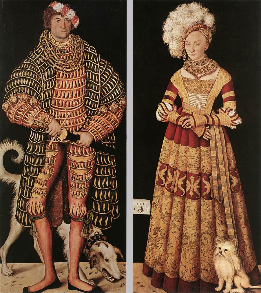 Retratos de Henrique, o Piedoso, Duque da Saxônia e sua Esposa Katharina Von Mecklenburg 