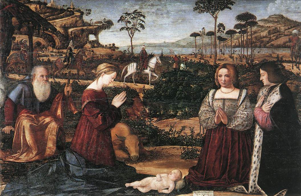 The Holy Family with Two Donors