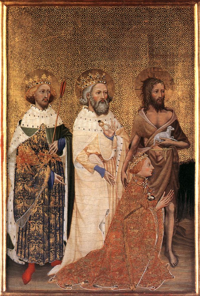 Wilton Diptych: Richard II of England with his patron saints