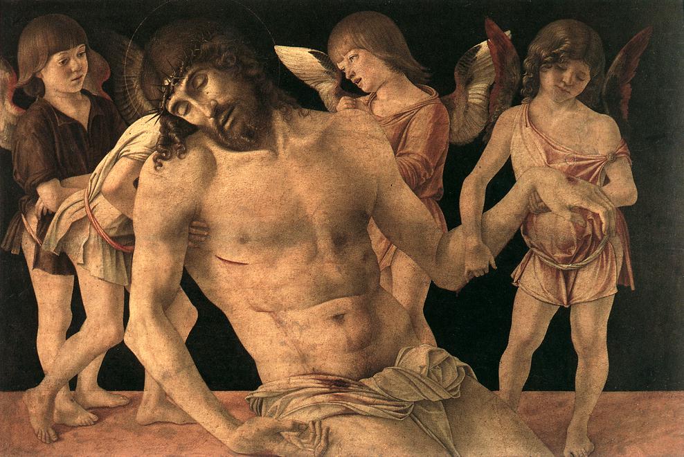 Dead Christ poparte przez anioły (Pietà)