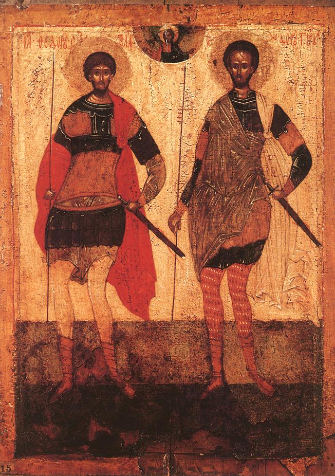 Icon of Saint Theodore Stratilates and Saint Theodore Tyron