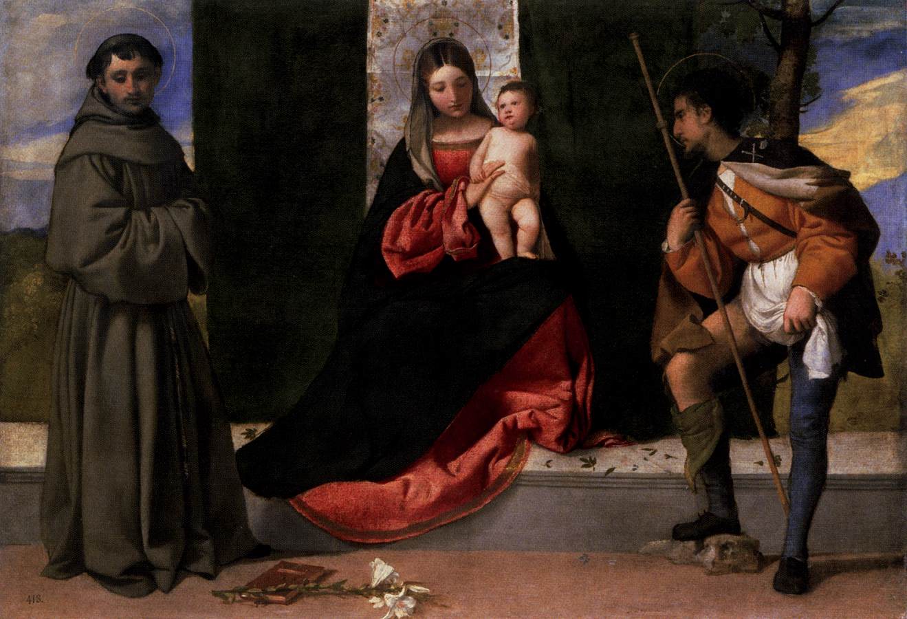 הבתולה והילד עם סנטו אנטוניו דה פדובה ורוק
