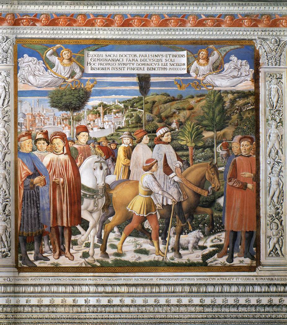 San Agustin odjíždí do Milána (scéna 7, jižní zeď)